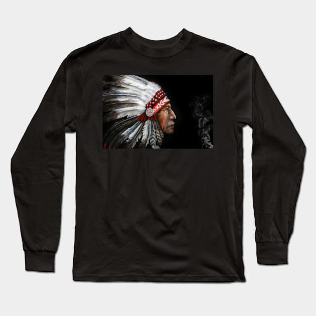 apache, indian apache Long Sleeve T-Shirt by hottehue